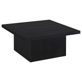 Devar Black Square Engineered Wood Cocktail Coffee Table by Coaster at Eve Furniture