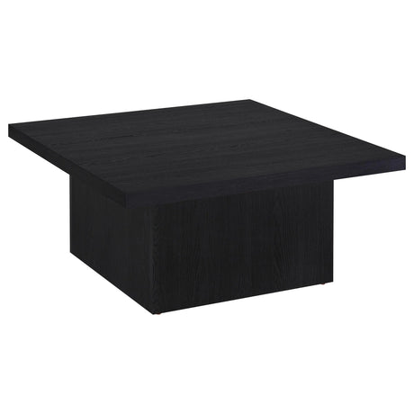 Devar Black Square Engineered Wood Cocktail Coffee Table by Coaster at Eve Furniture