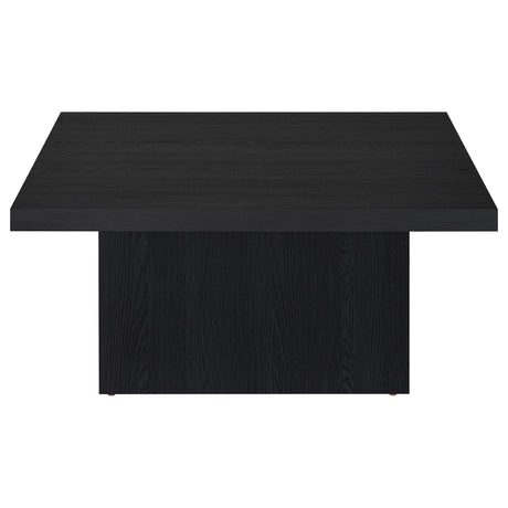 Devar Black Square Engineered Wood Cocktail Coffee Table by Coaster at Eve Furniture