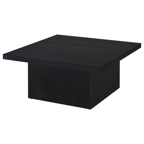 Devar Black Square Engineered Wood Cocktail Coffee Table by Coaster at Eve Furniture