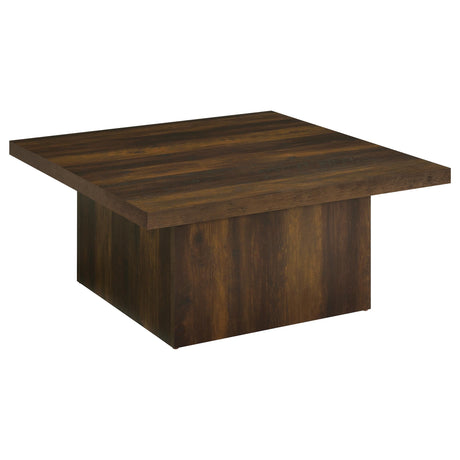 Devar Dark Pine Square Engineered Wood Cocktail Coffee Table by Coaster at Eve Furniture