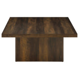 Devar Dark Pine Square Engineered Wood Cocktail Coffee Table by Coaster at Eve Furniture