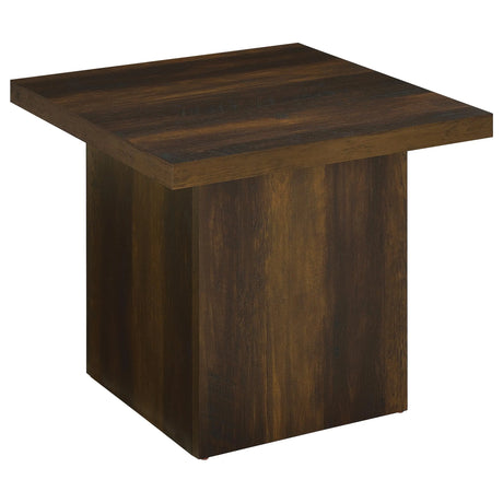 Devar Dark Pine Square Engineered Wood Side End Table by Coaster at Eve Furniture