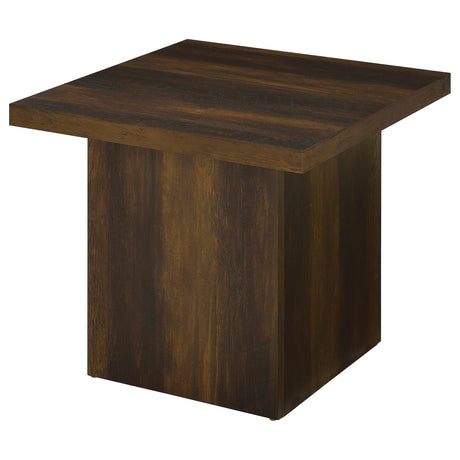 Devar Dark Pine Square Engineered Wood Side End Table by Coaster at Eve Furniture
