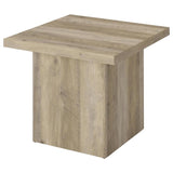 Devar Distressed Pine 2-Piece Square Occasional Table Set