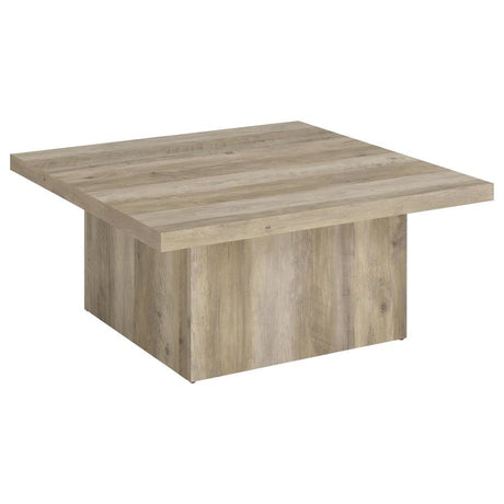 Devar Distressed Pine 2-Piece Square Occasional Table Set by Coaster at Eve Furniture