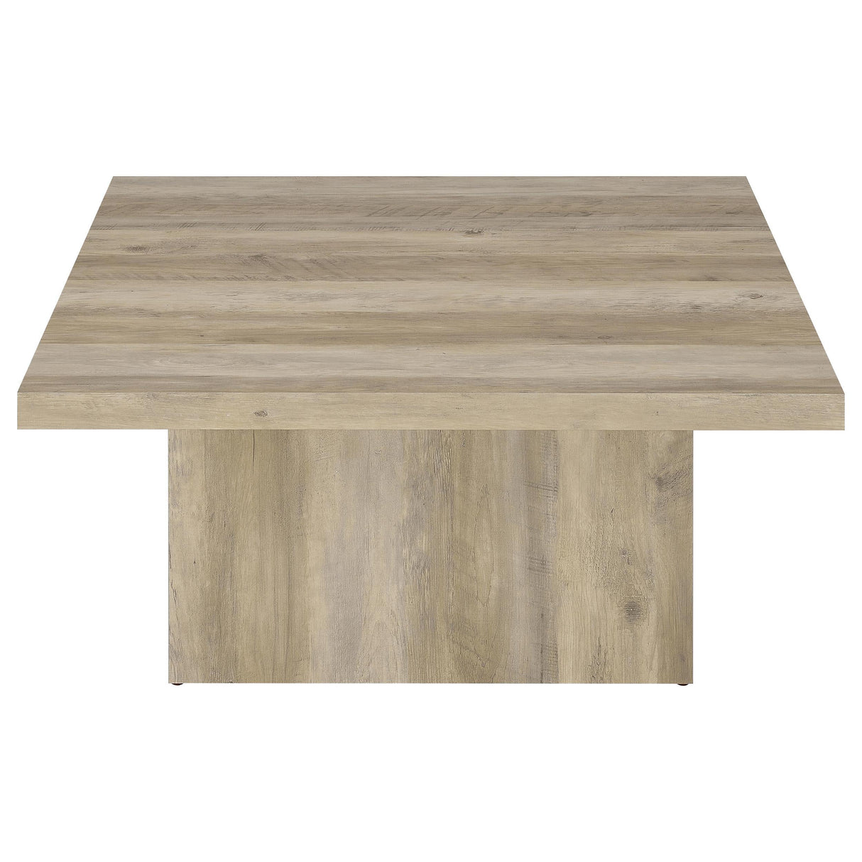 Devar Distressed Pine Square Engineered Wood Coffee Table by Coaster at Eve Furniture