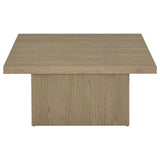 Devar Latte Square Engineered Wood Cocktail Coffee Table by Coaster at Eve Furniture