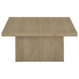Devar Latte Square Engineered Wood Cocktail Coffee Table by Coaster at Eve Furniture