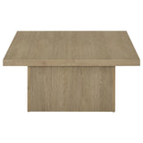 Devar Latte Square Engineered Wood Cocktail Coffee Table by Coaster at Eve Furniture
