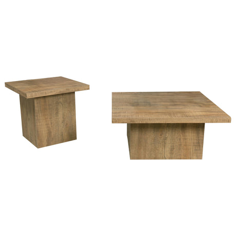 Devar Mango 2-Piece Square Coffee and End Table Set by Coaster at Eve Furniture