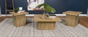 Devar Mango 3-Piece Square Coffee and End Table Set by Coaster at Eve Furniture