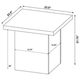 Devar White High Gloss 2-Piece Square Coffee End Table Set by Coaster at Eve Furniture