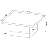 Devar White High Gloss 2-Piece Square Coffee End Table Set by Coaster at Eve Furniture