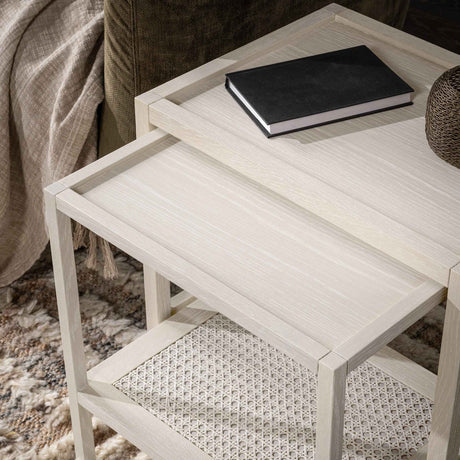 Devin Milk White Nesting Accent Tables by Classic Home at Eve Furniture