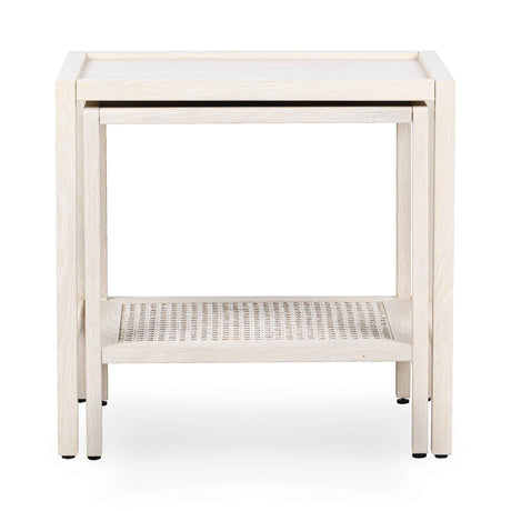 Devin Nesting Accent Tables - Milk White by Classic Home at Eve Furniture