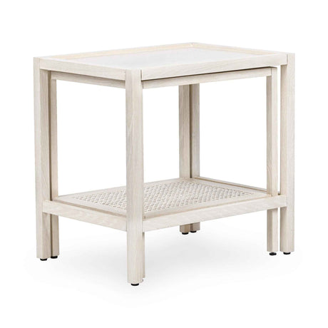Devin Nesting Accent Tables - Milk White by Classic Home at Eve Furniture