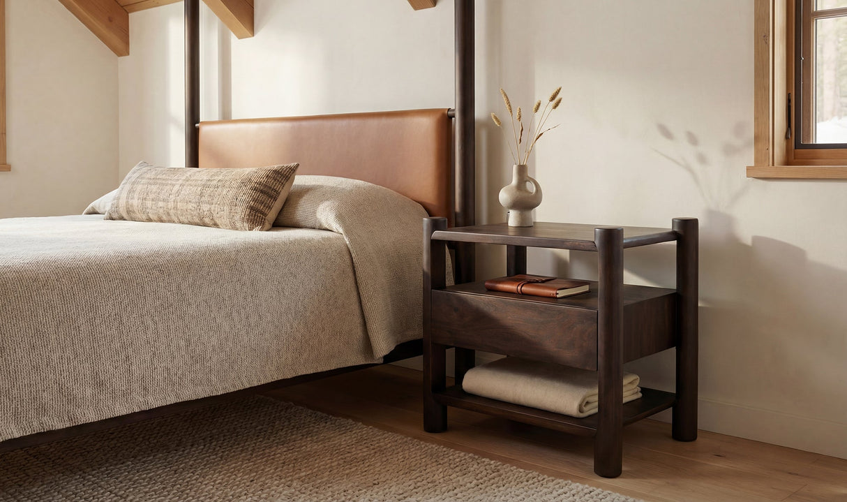 Devin Nightstand Brown by Moe's Home at Eve Furniture