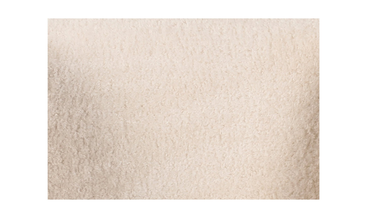 Devlin Lounge Chair Cream Faux Fur by Moe's Home at Eve Furniture
