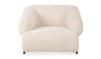 Devlin Lounge Chair Cream Faux Fur by Moe's Home at Eve Furniture