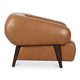 Devlin Tan Leather Lounge Chair by MOES at Eve Furniture
