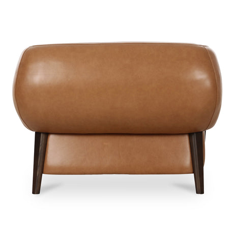 Devlin Tan Leather Lounge Chair by MOES at Eve Furniture