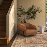 Devlin Tan Leather Lounge Chair by MOES at Eve Furniture