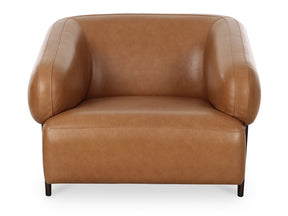 Devlin Tan Leather Lounge Chair by MOES at Eve Furniture