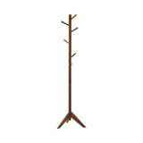 Devlin Walnut Coat Rack with 6 Hooks by Coaster at Eve Furniture