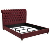 Devon Wine Red and Dark Oak 5-Piece Eastern King Bedroom Set by Coaster at Eve Furniture