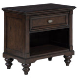 Devon Wine Red and Dark Oak 5-Piece Eastern King Bedroom Set by Coaster at Eve Furniture