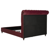 Devon Wine Red and Dark Oak 5-piece Queen Bedroom Set by Coaster at Eve Furniture