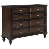 Devon Wine Red and Dark Oak 5-piece Queen Bedroom Set by Coaster at Eve Furniture
