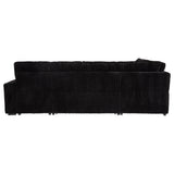 Devonshire Black Sleeper Sectional Sofa Storage Chaise by Coaster at Eve Furniture