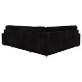 Devonshire Black Sleeper Sectional Sofa Storage Chaise by Coaster at Eve Furniture
