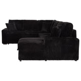 Devonshire Black Sleeper Sectional Sofa Storage Chaise by Coaster at Eve Furniture
