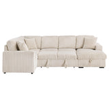 Devonshire Camel Sleeper Sectional Sofa Storage Chaise by Coaster at Eve Furniture