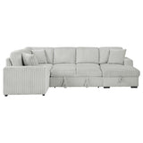 Devonshire Gray Sleeper Sectional Sofa Storage Chaise by Coaster at Eve Furniture