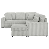 Devonshire Gray Sleeper Sectional Sofa Storage Chaise by Coaster at Eve Furniture