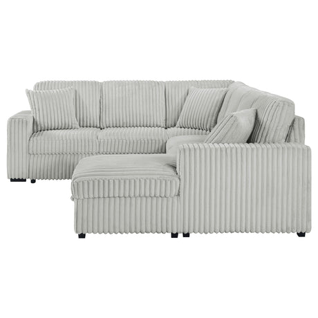 Devonshire Gray Sleeper Sectional Sofa Storage Chaise by Coaster at Eve Furniture