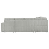 Devonshire Gray Sleeper Sectional Sofa Storage Chaise by Coaster at Eve Furniture