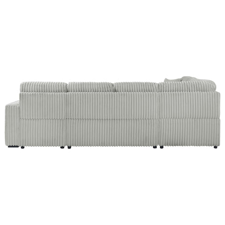 Devonshire Gray Sleeper Sectional Sofa Storage Chaise by Coaster at Eve Furniture