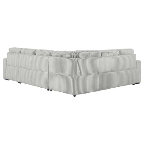 Devonshire Gray Sleeper Sectional Sofa Storage Chaise by Coaster at Eve Furniture