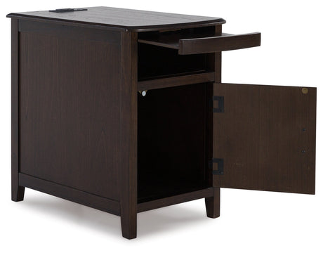 Devonsted Dark Brown Chairside End Table