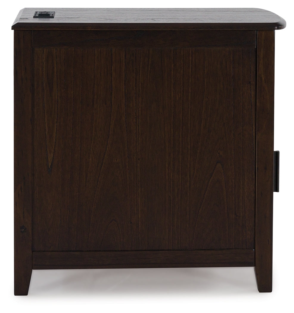 Devonsted Dark Brown Chairside End Table