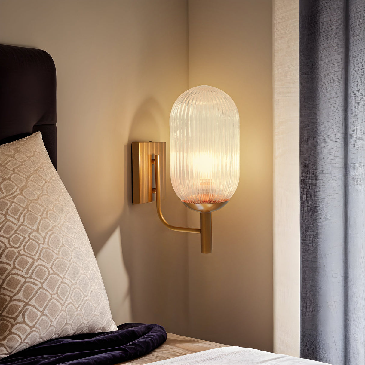 Dewdrop Wall Lamp - Bronze and Clear by Ashcroft Furniture at Eve Furniture