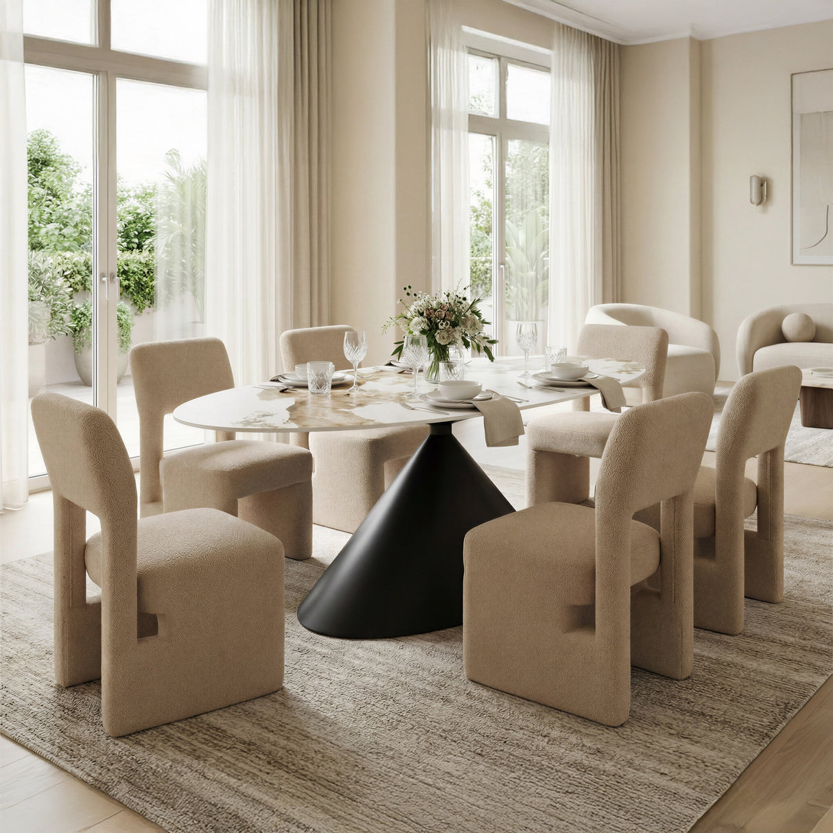 Dewey Beige Dining Chair (Set of 2) by Zuomod at Eve Furniture
