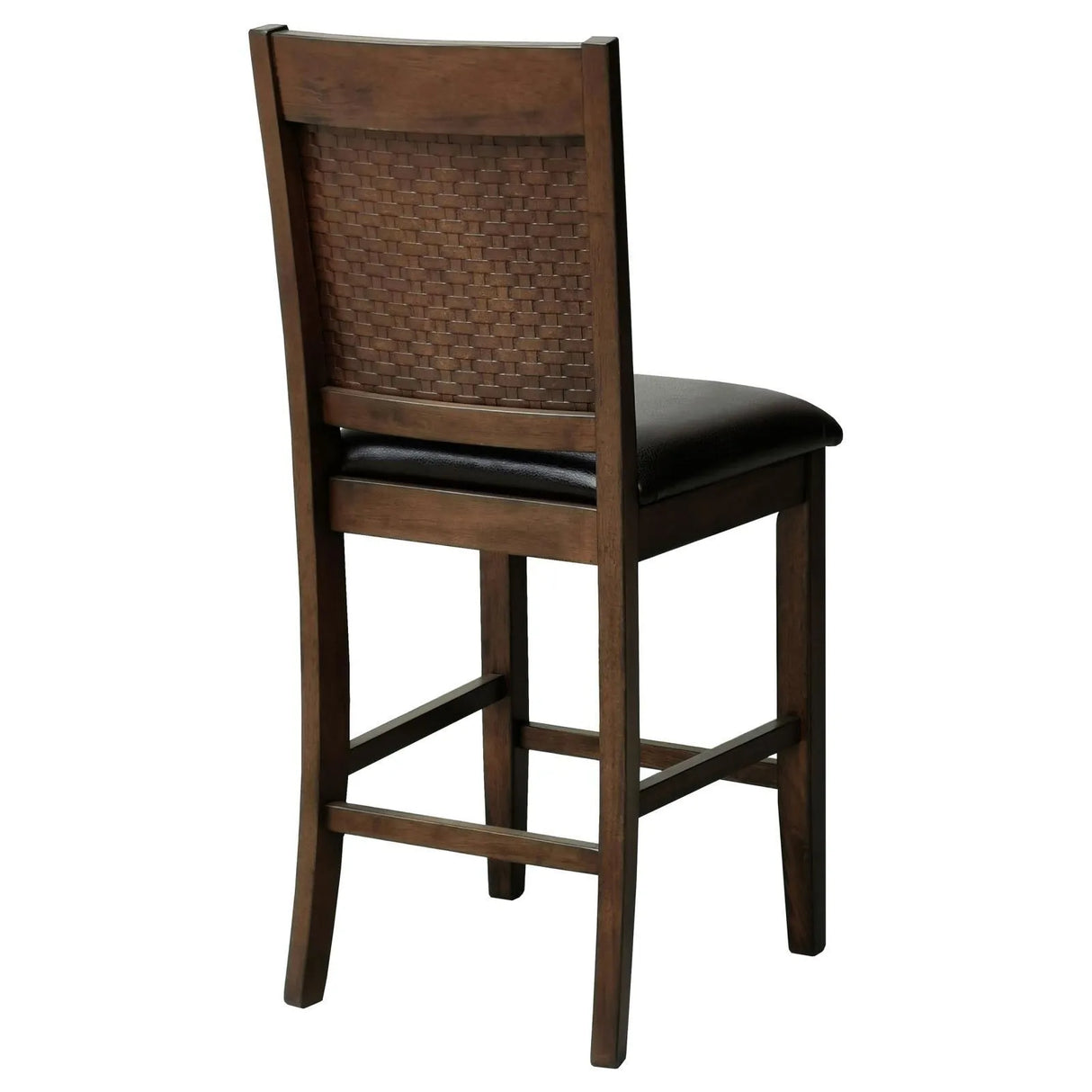 Dewey Brown/Walnut Upholstered Counter Height Chairs with Footrest, Set of 2 by Coaster at Eve Furniture