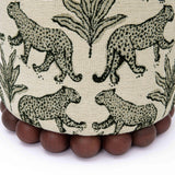 Dex Leopard Jacquard Ottoman by TOV Furniture at Eve Furniture