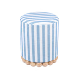 Dex Striped Linen Ottoman by TOV Furniture at Eve Furniture